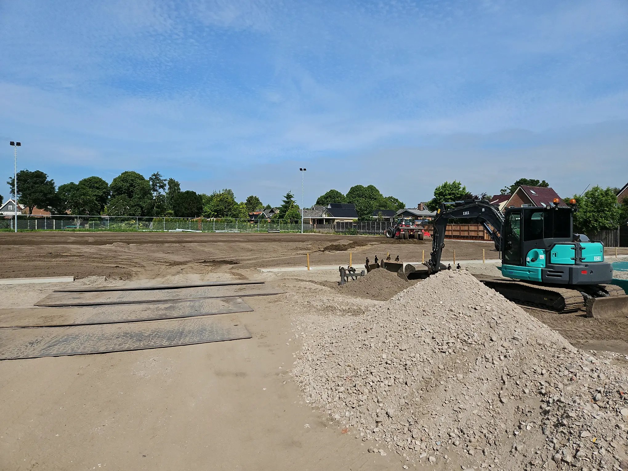 Grondwerk aan veld 2