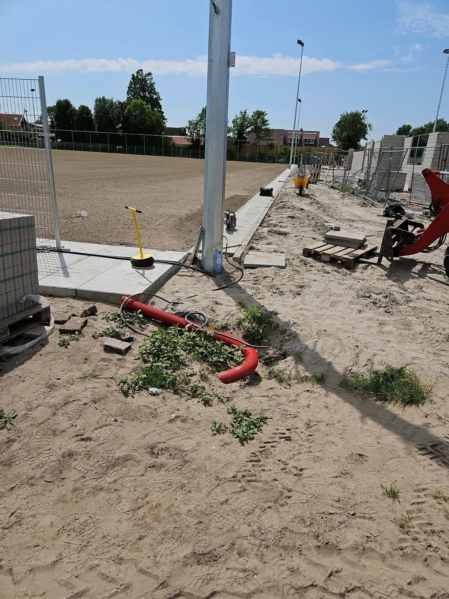 Hoek hoofdveld aan het begin van deze week