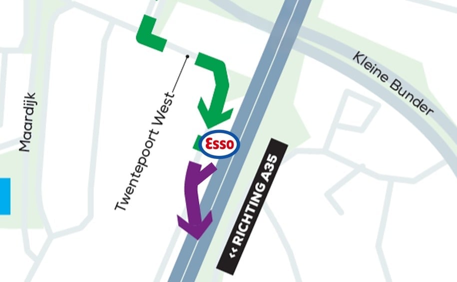 Tijdelijke invoegstrook A35
