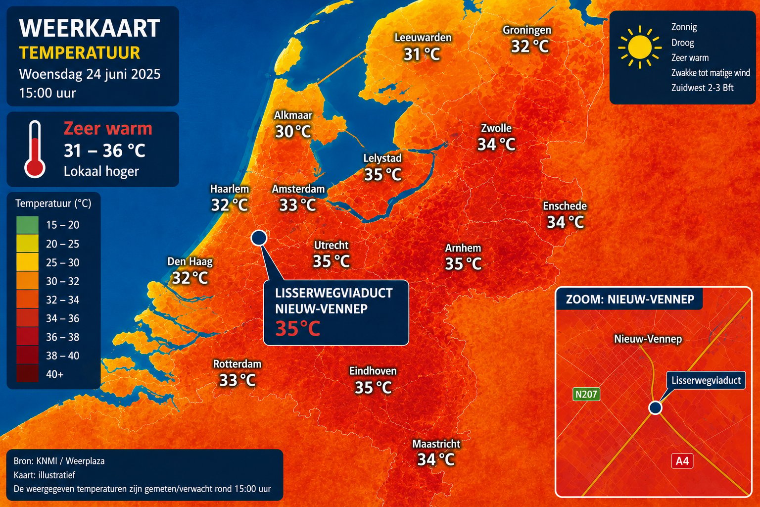 indicatie,  geen echt weerbeeld :)