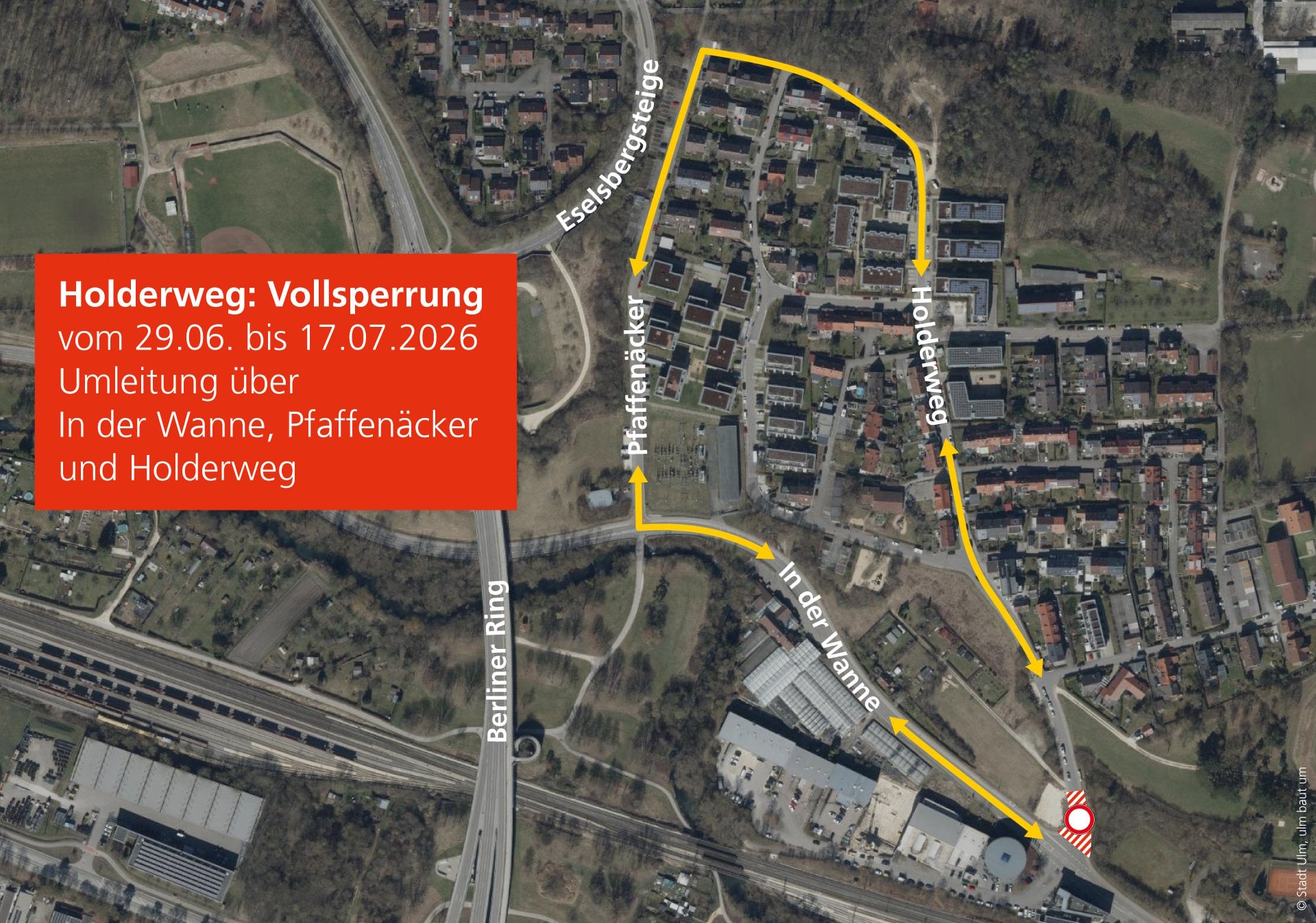 Umleitung Holderweg