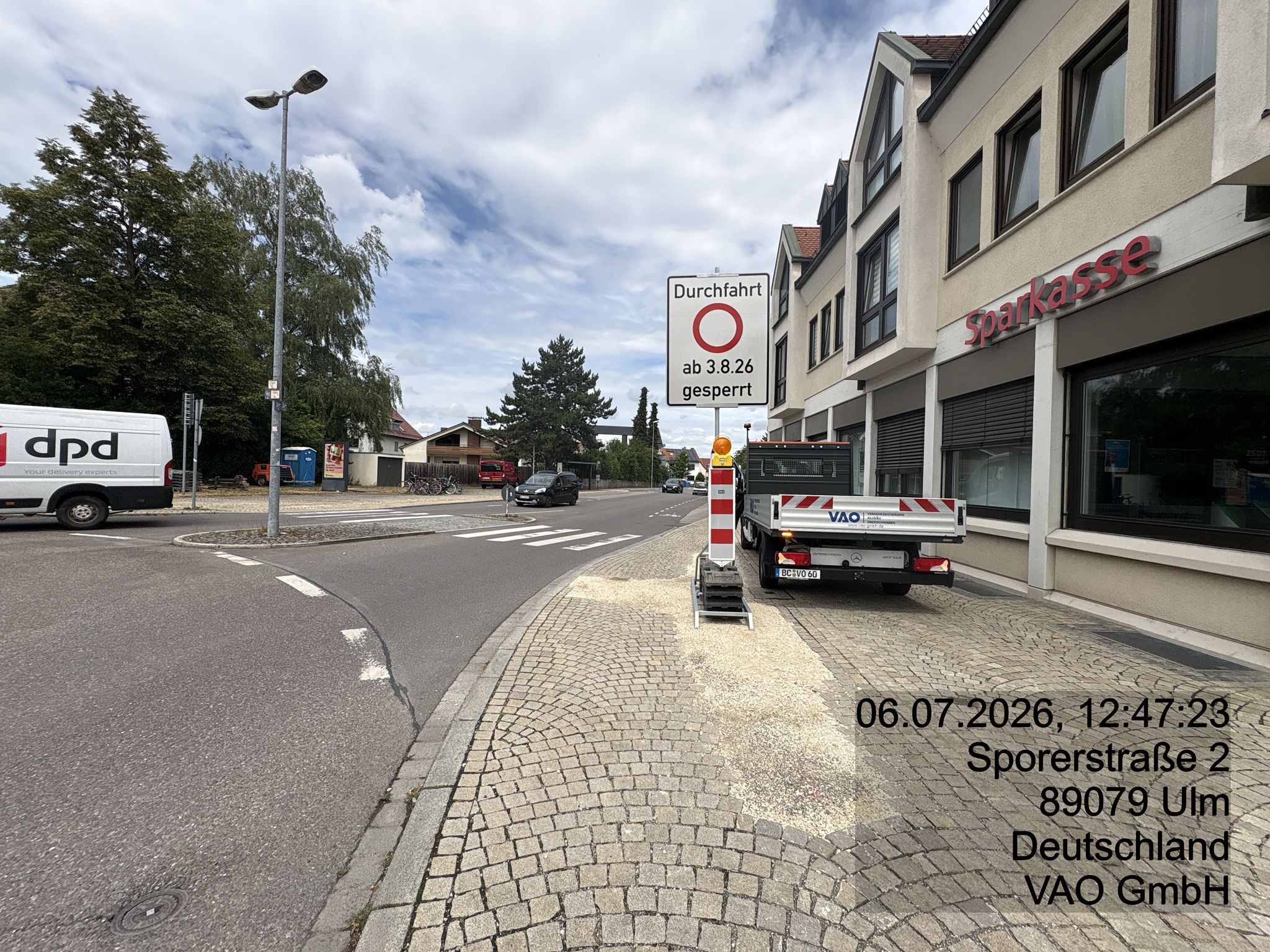 Sporerstraße: Hinweisschilder wurden bereits aufgestellt