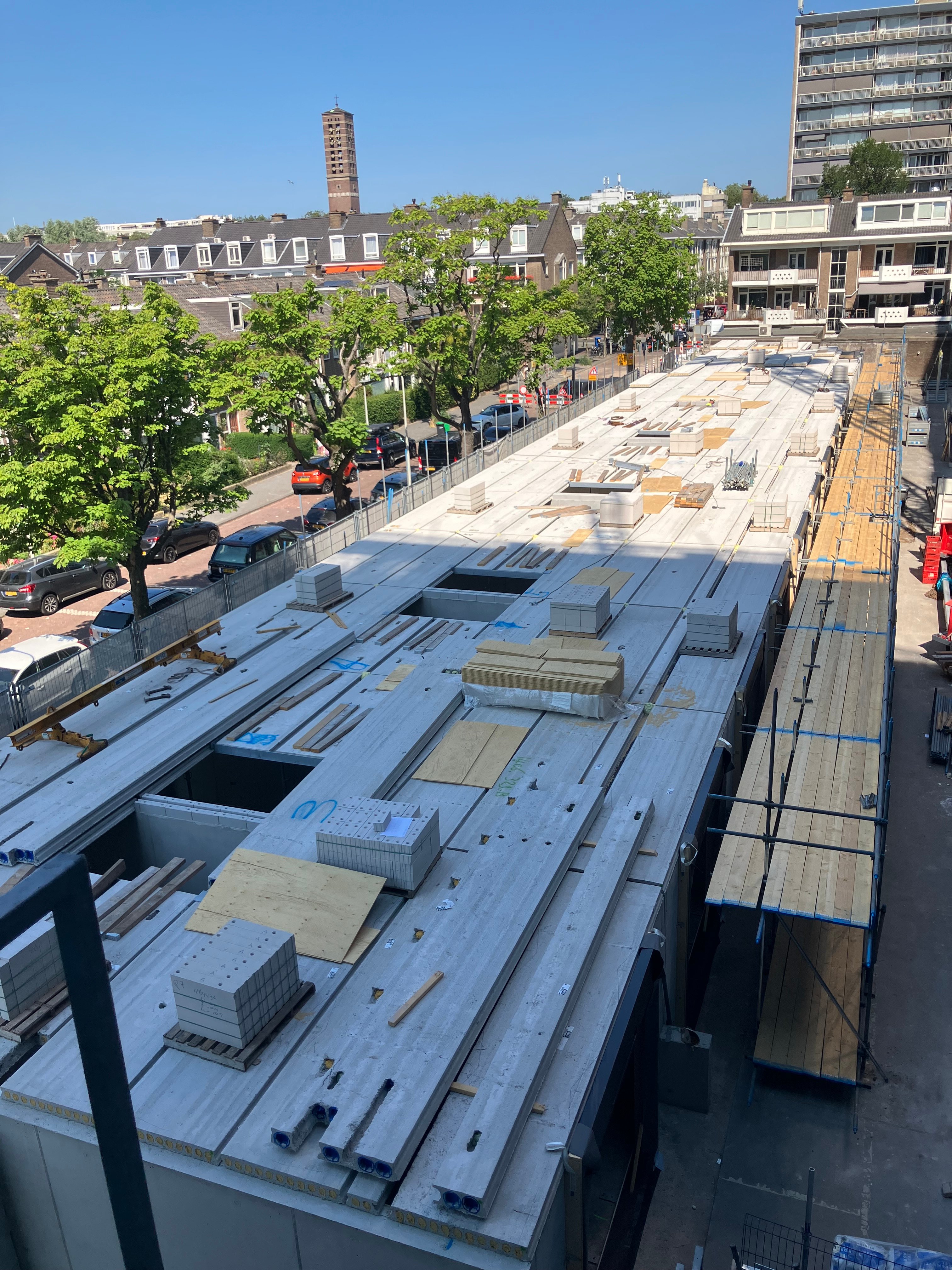 Steigerwerkzaamheden Eengezinswoningen.
