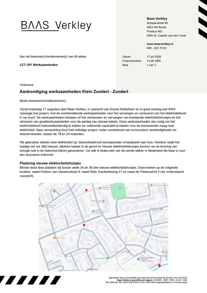 Bewonersbrief fase 1 - week 35
