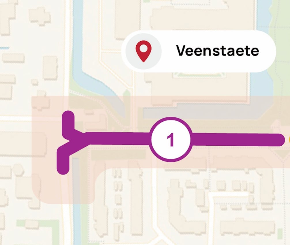 Fase 1 van de werkzaamheden op de kruising van de Kortenhoefsedijk, De Kwakel en de Kerklaan.