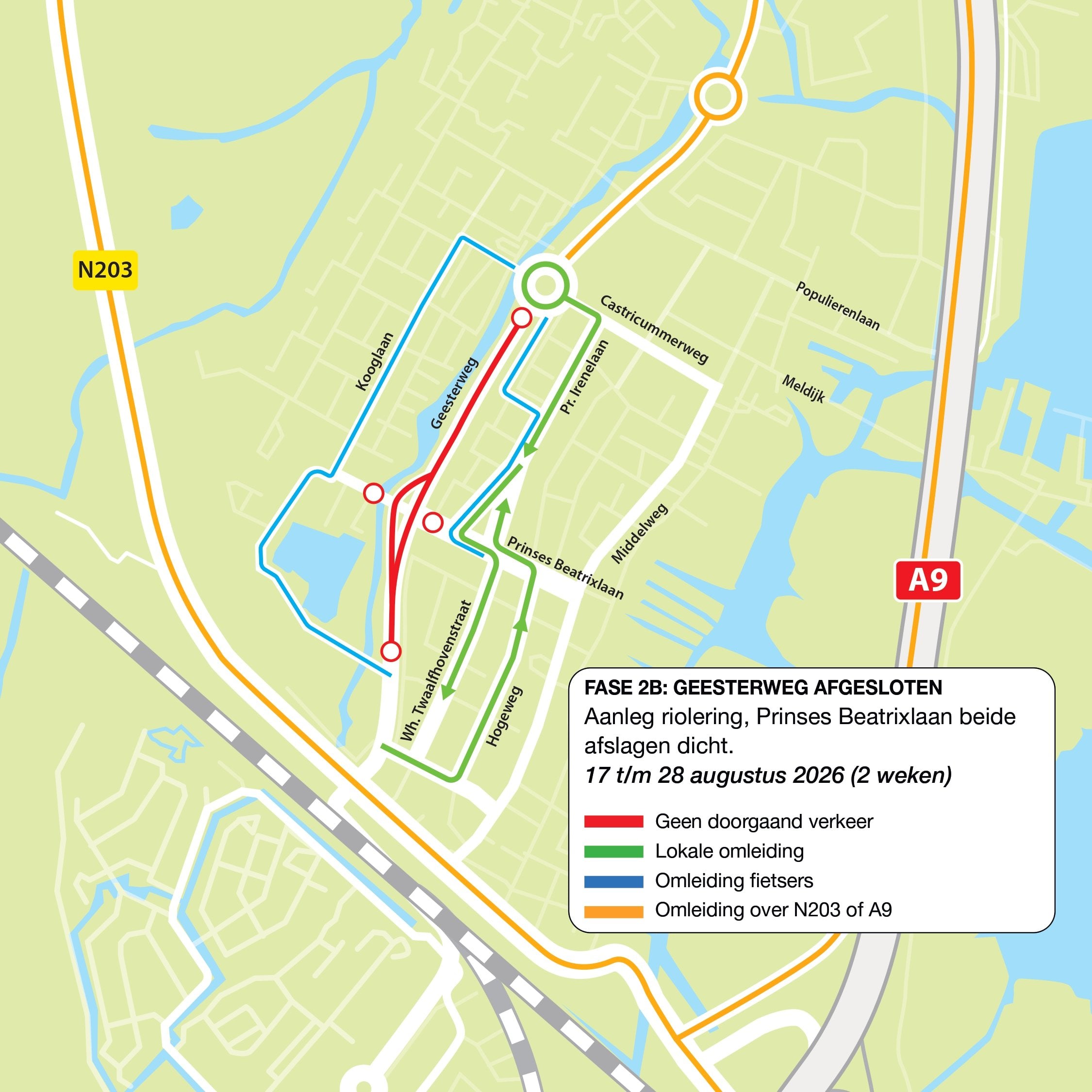Vanaf morgen 17 augustus starten de werkzaamheden waar het verkeer last van gaat hebben. Volg de omleidingsborden.