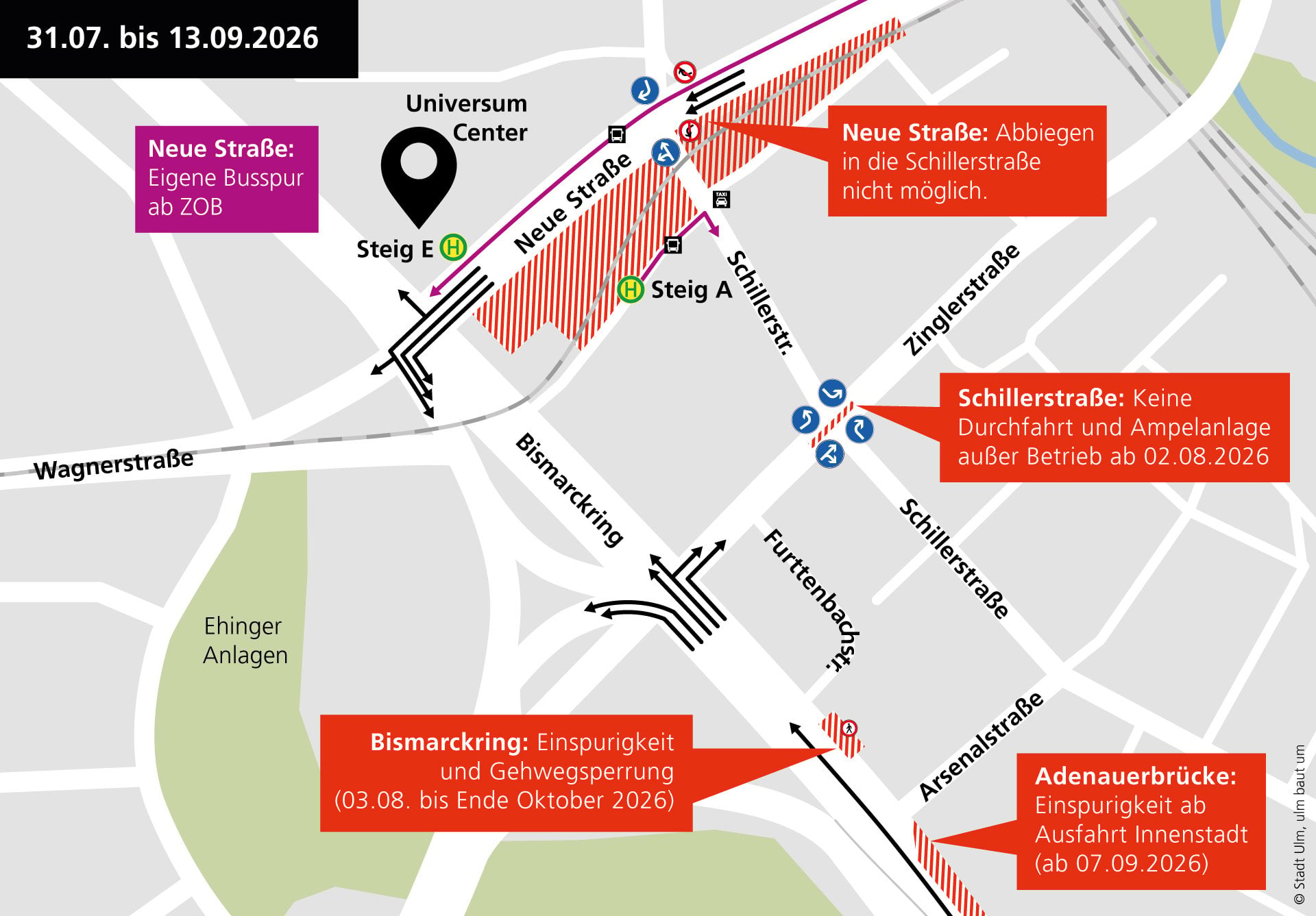 Änderungen für den Kfz-Verkehr