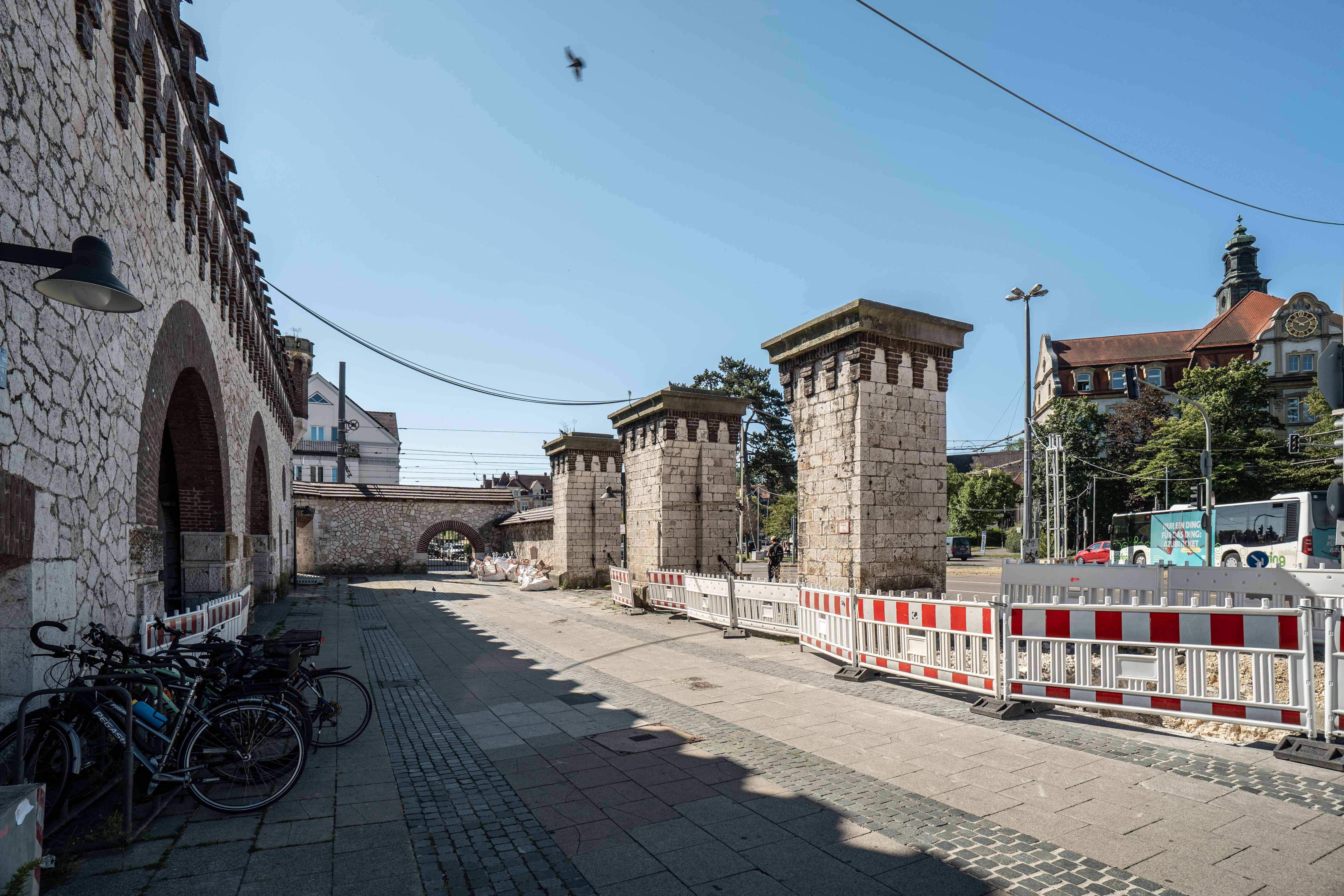 Ehinger Tor: Umbau des Mauerwerks (Quelle: Stadt Ulm)