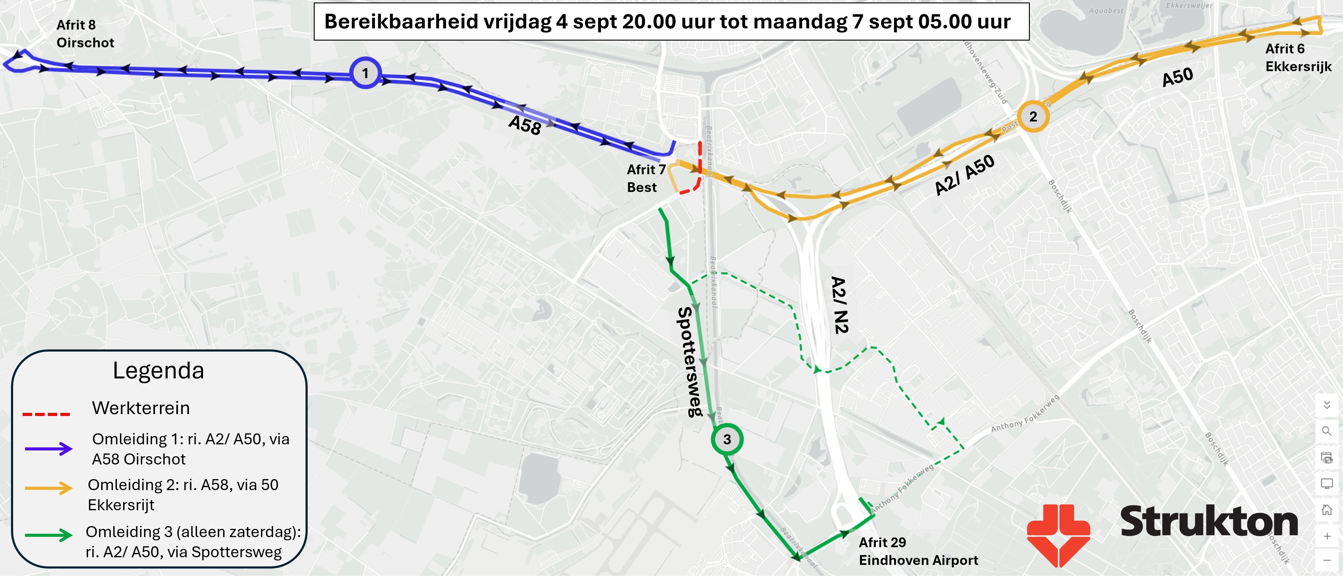 Omleidingen auto