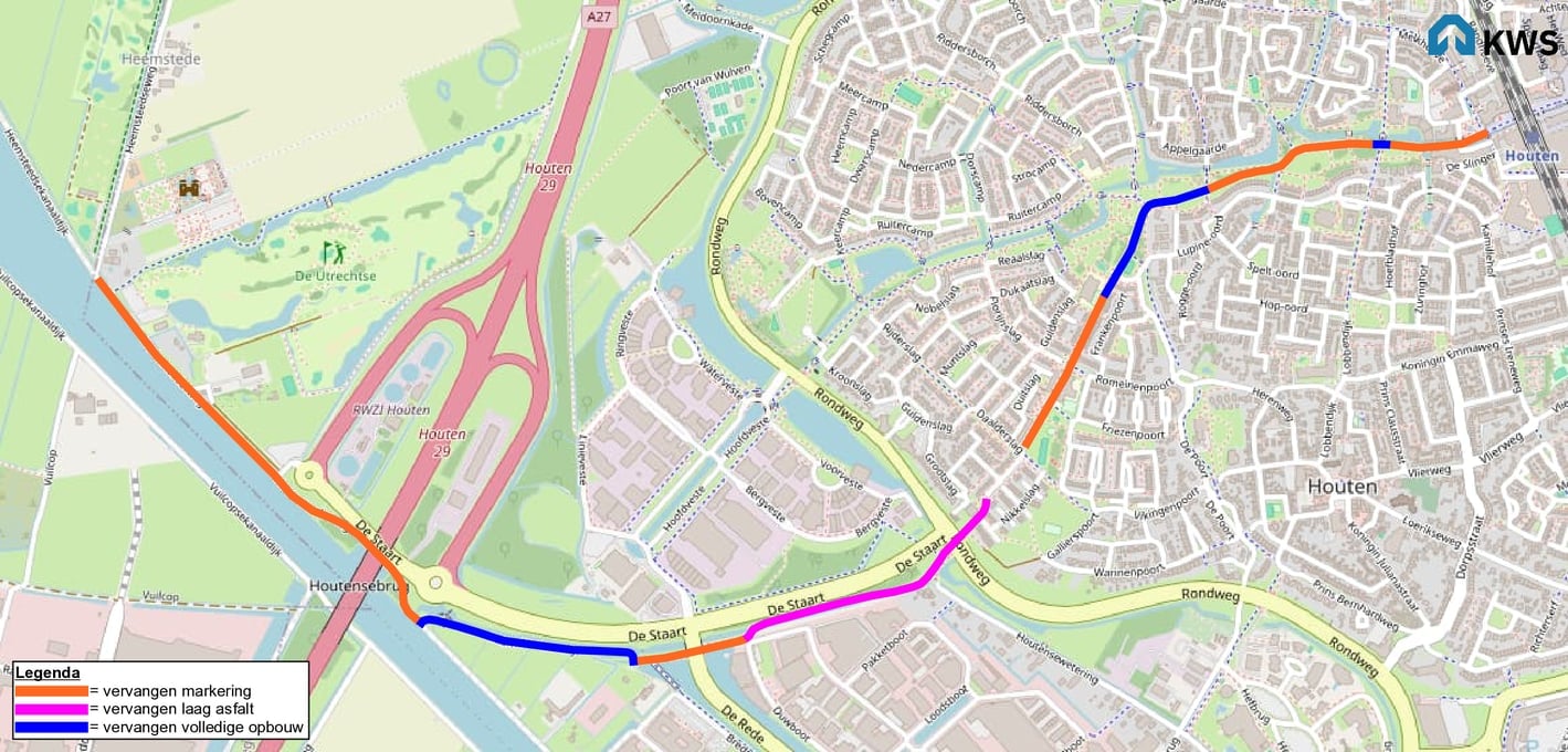 Overzicht werkzaamheden per locatie