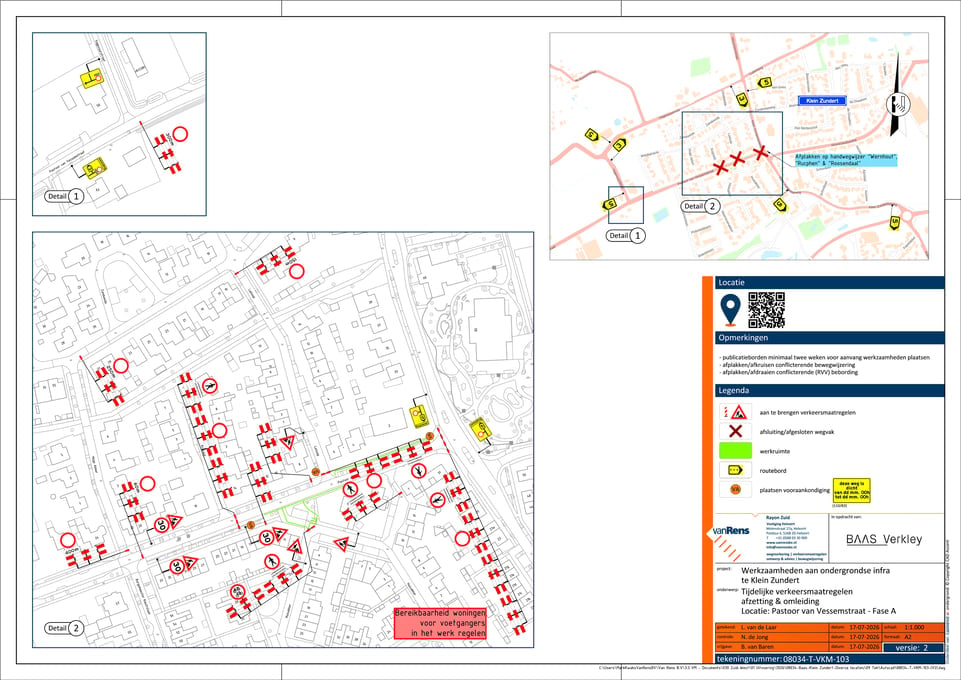 Verkeersplan Pastoor van Vessemstraat