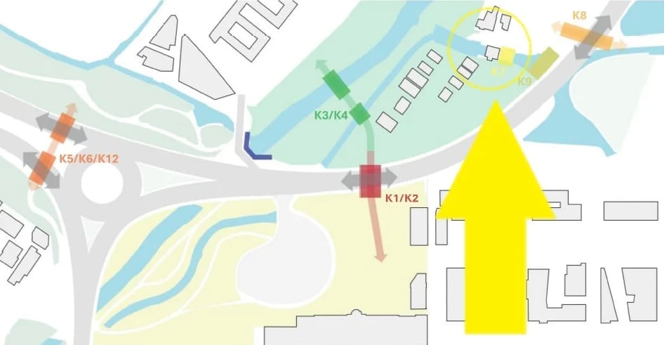 Locatie op plan K7 - Kerkebeek