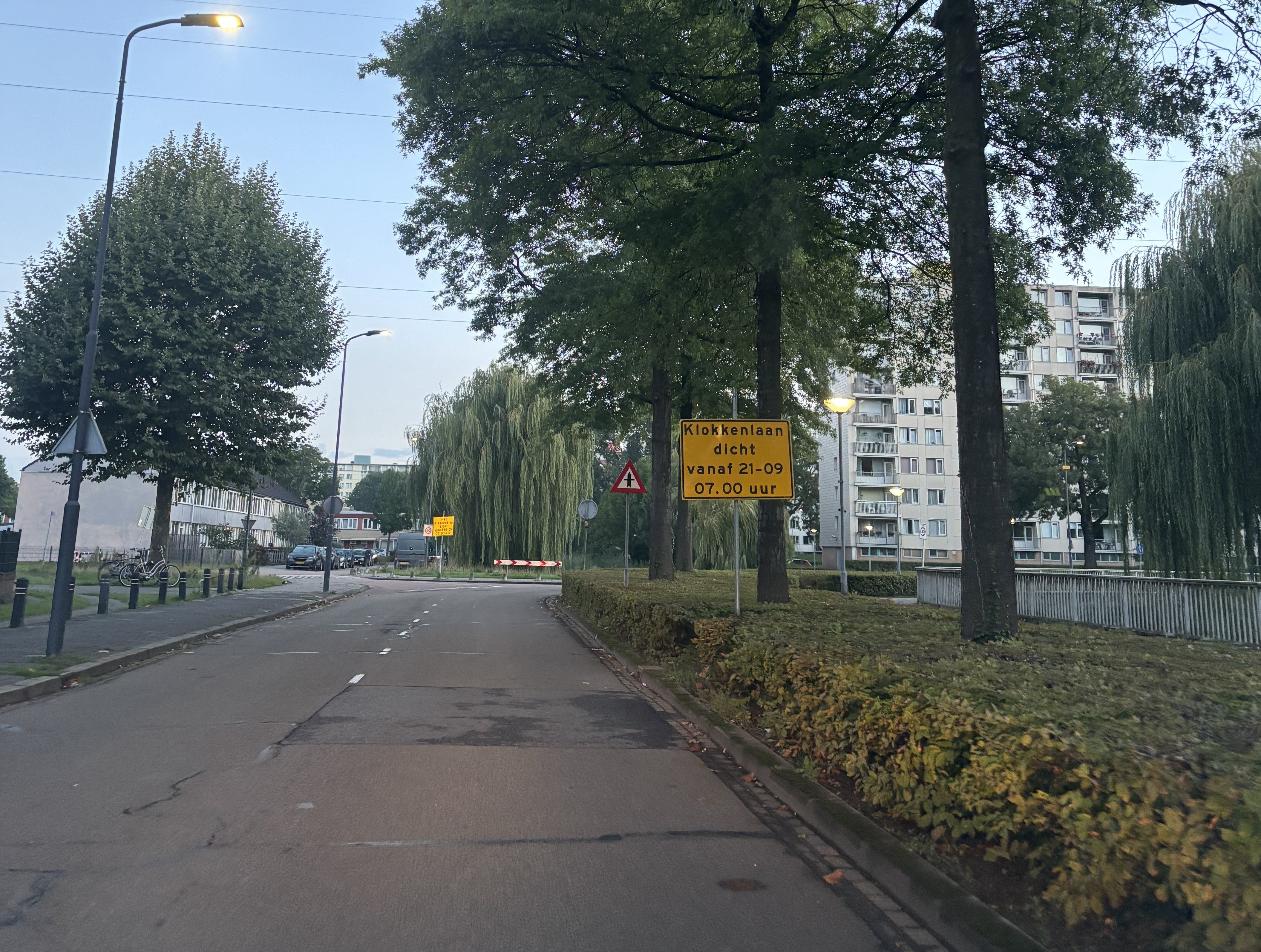 De Klokkenlaan is vanaf 21 september tijdelijk dicht.