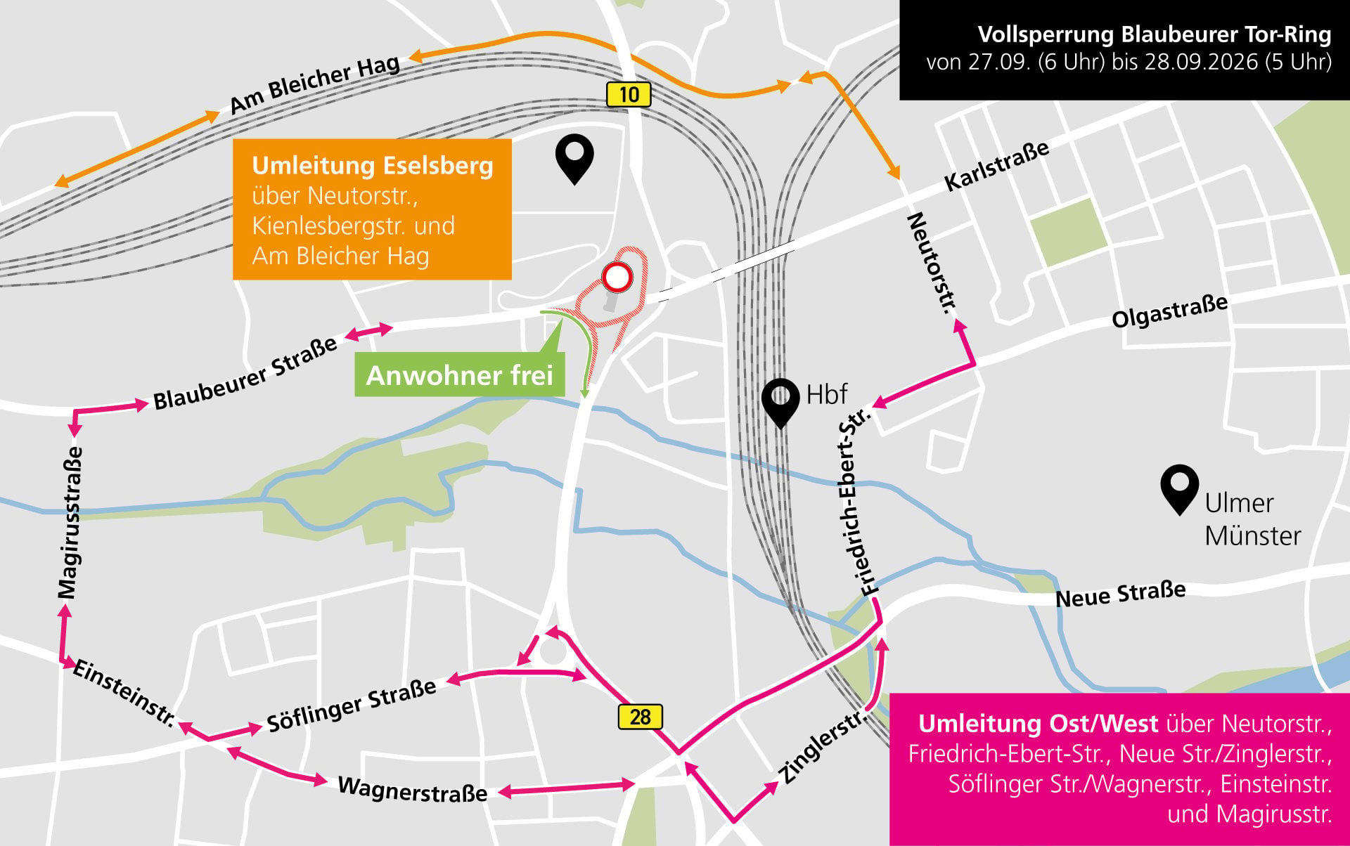 Blaubeurer Tor-Ring: ca. 24-stündige Vollsperrung am 27.09.2026