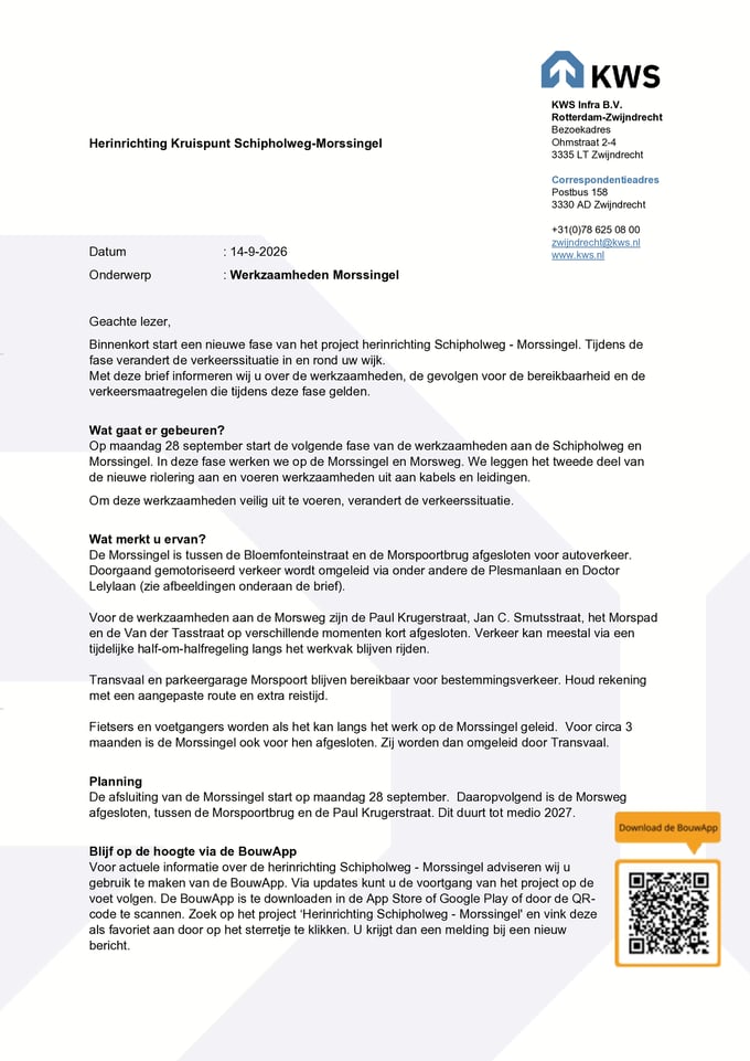 Bewonersbrief fase 3