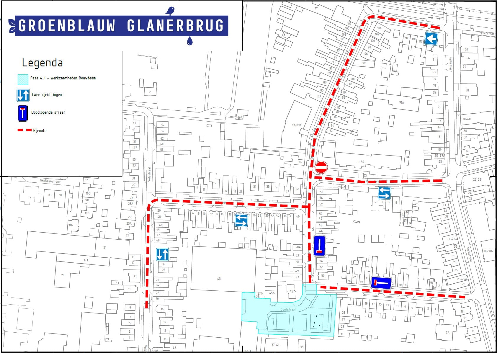 Bereikbaarheidskaart Bentstraat fase 4