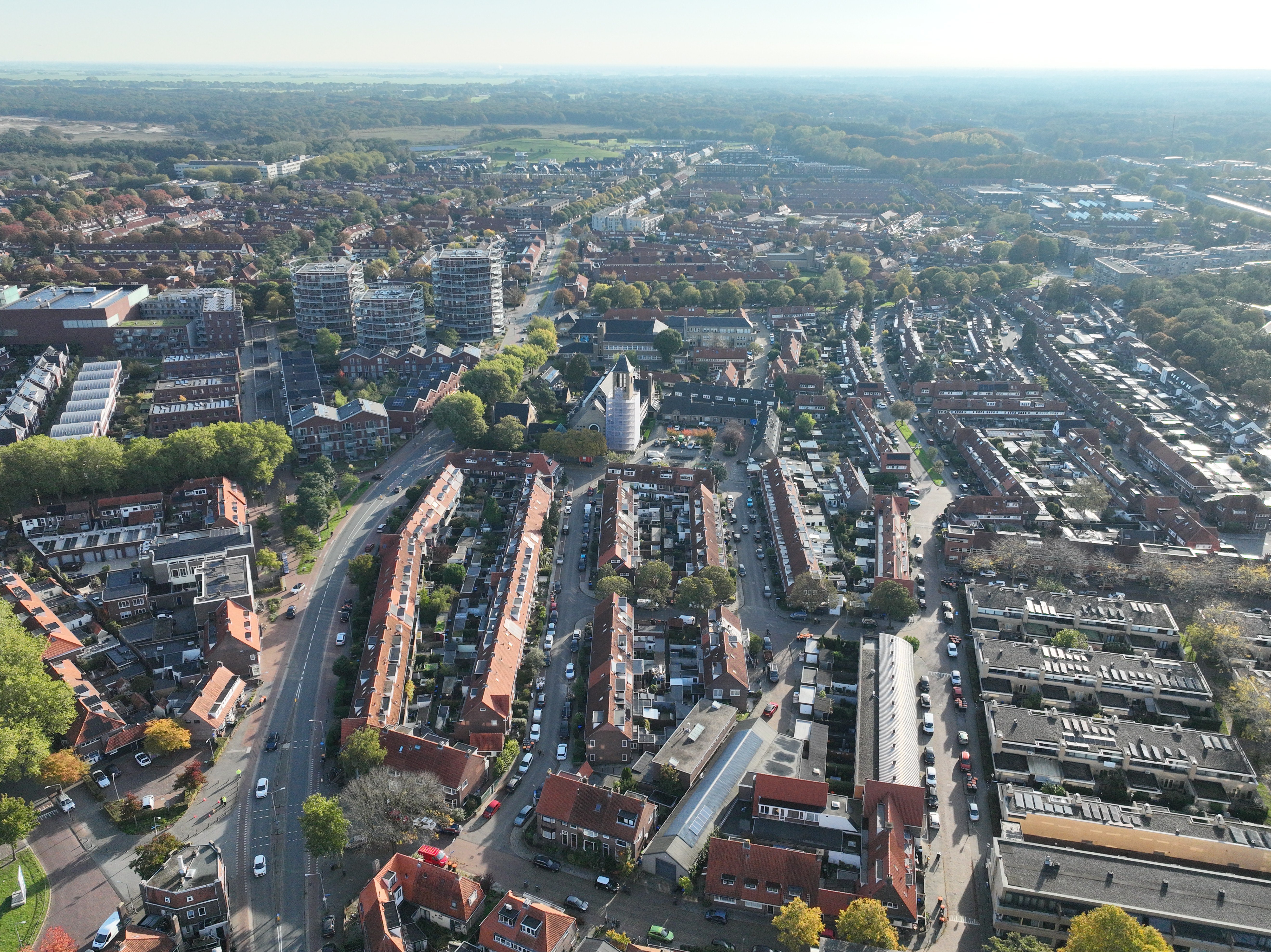 Luchtfoto van de Minckelersstraat